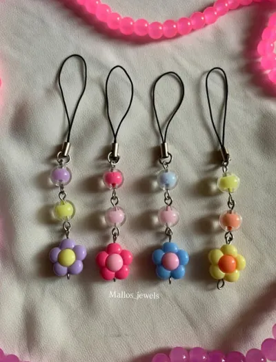 Flower Drop Phone Charms